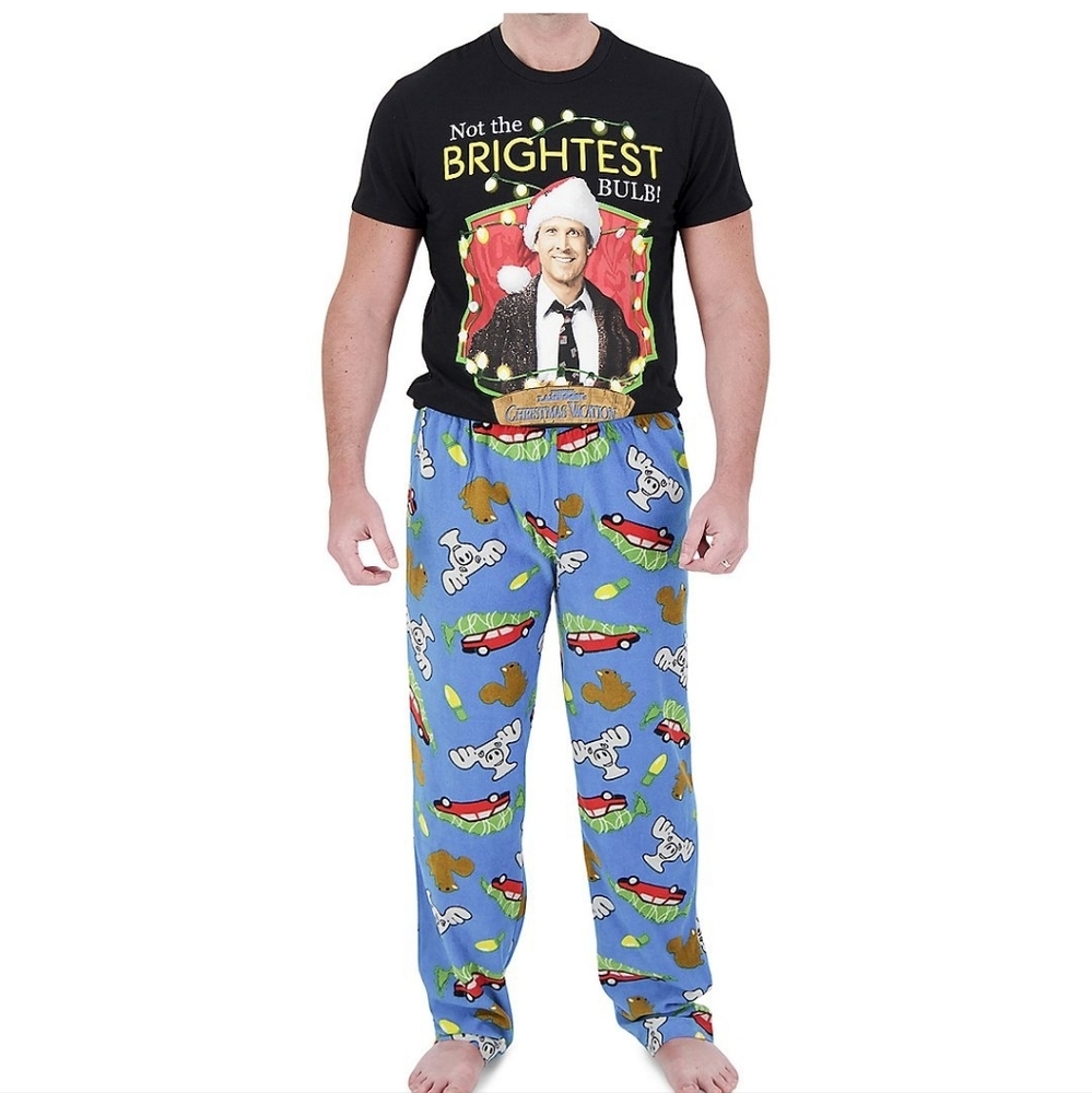 National Lampoons Christmas Griswold Brightest Bulb Pajama Set NWT